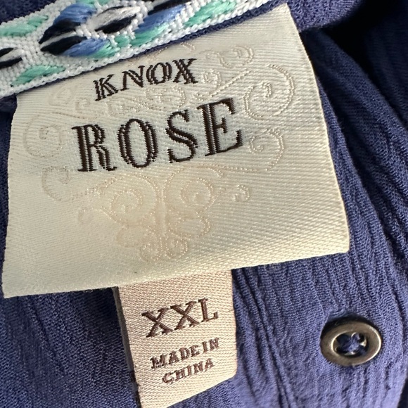 Knox Rose Dress Womens XXL Boho Sleeveless Smocked Button Up Boho Flowy Hippie - Picture 8 of 9